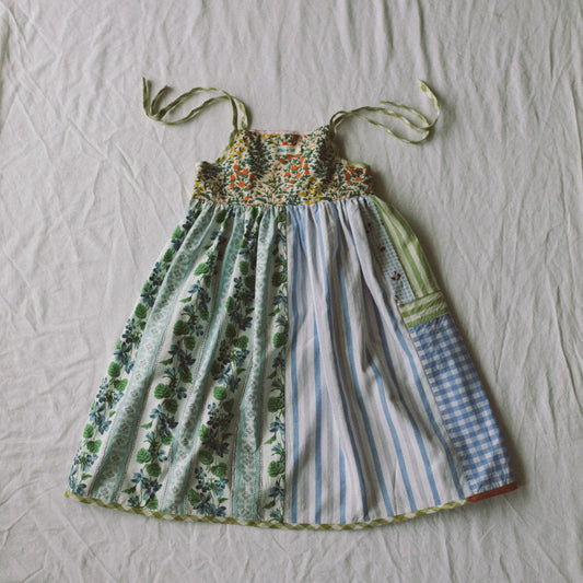 Floral Patchwork Summer Dress — Size 4