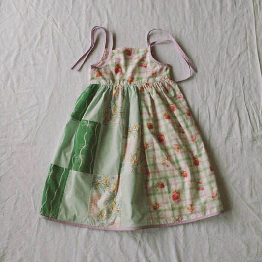 Strawberry and Bows Patchwork Summer Dress — Size 4